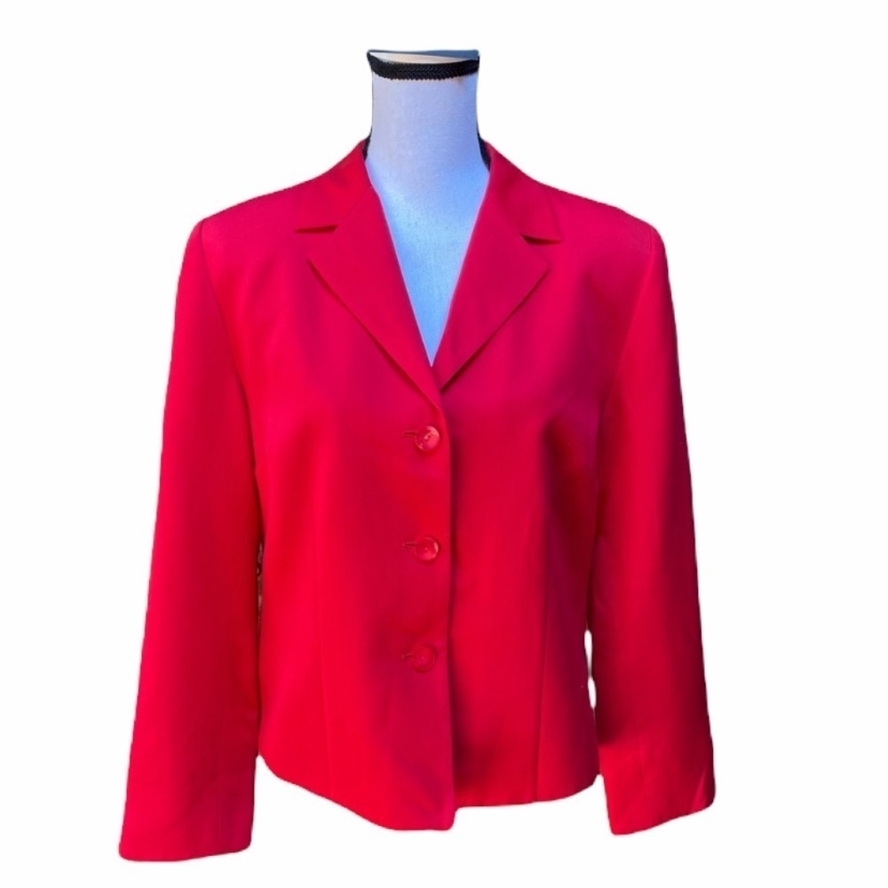 Pendleton Silk Blazer Jacket Red Size 12